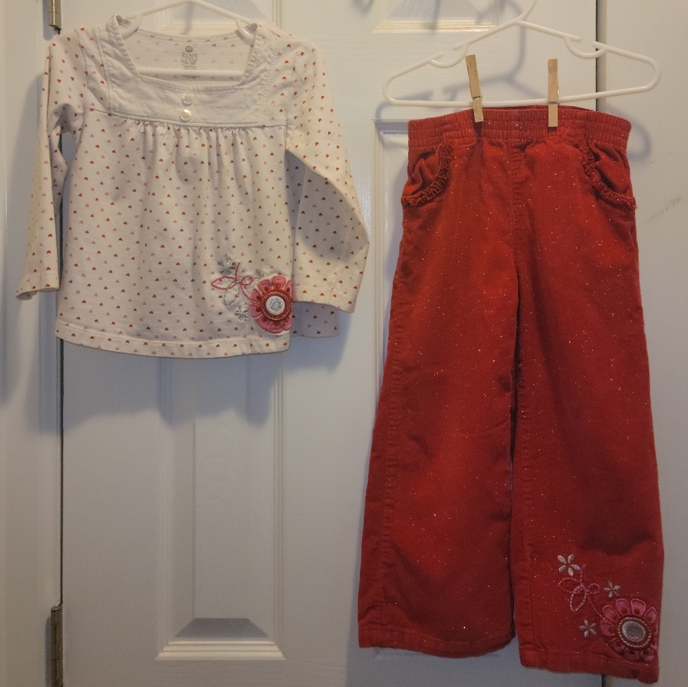 Girls' Hearts & Flowers Outfit